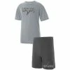 Cheapest 🔔 Unbranded Men's Concepts Sport Gray/Heathered Charcoal San Antonio Spurs T-Shirt And Shorts Sleep Set 🤩