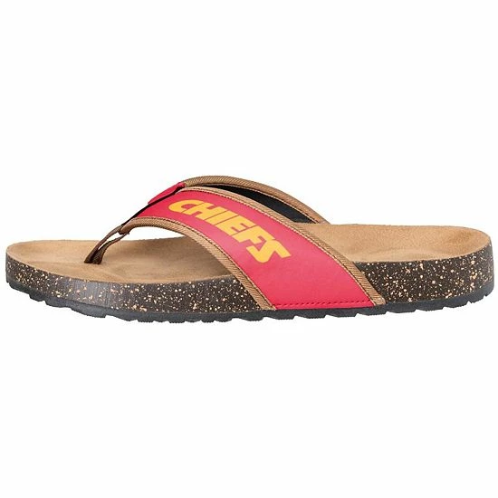 Coupon ๐ Unbranded Men's FOCO Kansas City Chiefs Cork Flip Flops ๐ - Image 3