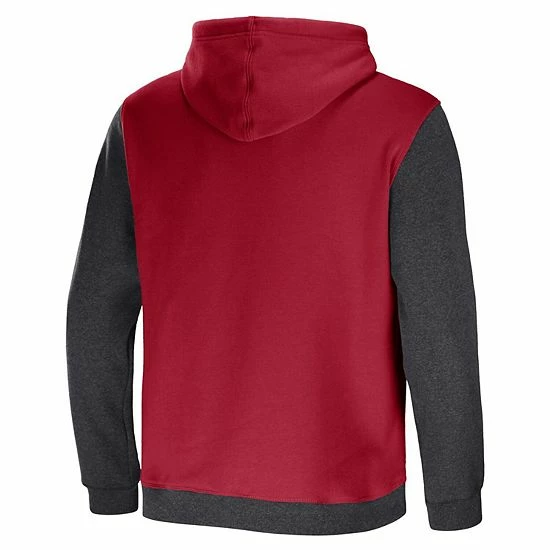 Cheap ❤️ Unbranded Men's NFL X Darius Rucker Collection By Fanatics Cardinal/Charcoal Arizona Cardinals Colorblock Pullover Hoodie ✨ - Image 4