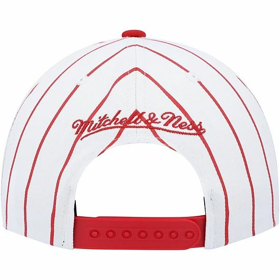 Outlet ๐งจ Unbranded Men's Mitchell & Ness White Philadelphia 76ers Hardwood Classics Pinstripe Snapback Hat ๐ - Image 5