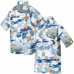 Hot Sale 🤩 Unbranded Youth Reyn Spooner White Los Angeles Dodgers Scenic Button-Up 👕 Shirt ✨