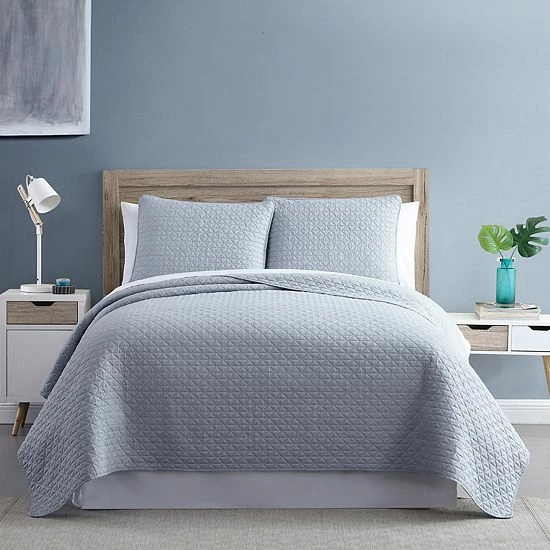 Promo ๐ Unbranded Diamond Link 3-Piece Enzyme Washed Quilt Set White ๐ - Image 6