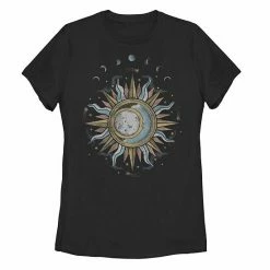 Outlet ❤️ Unbranded Juniors' Sun Moon Mystic Galactic Tee Navy 😍