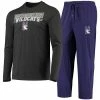 Brand new 👏 Unbranded Men's Concepts Sport Purple/Heathered Charcoal Northwestern Wildcats Meter Long Sleeve T-Shirt & Pants Sleep Set 🎉