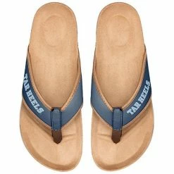 Buy 🔔 Unbranded Men's FOCO North Carolina Tar 👠 Heels Cork Flip Flops ⭐