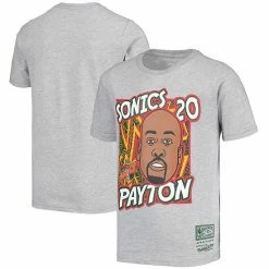 Best Sale 💯 Unbranded Youth Mitchell & Ness Gary Payton Gray Seattle SuperSonics Hardwood Classics King Of The Court Player T-Shirt 😀