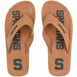 Discount 🔥 Unbranded Men's Michigan State Spartans Color Pop Flip Flop 🩴 Sandals 😉