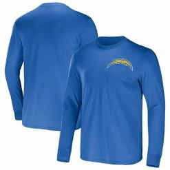 Budget ⭐ Unbranded Men's NFL X Darius Rucker Collection By Fanatics Powder Blue Los Angeles Chargers Team Long Sleeve T-Shirt 🥰