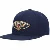 Brand new 🔔 Unbranded Men's Mitchell & Ness Navy New Orleans Pelicans Ground 2.0 Snapback Hat ❤️