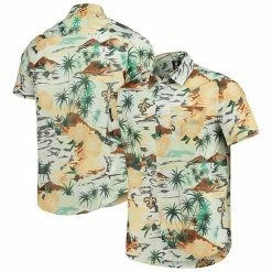 Buy 🎉 Unbranded Men's FOCO Cream New Orleans Saints Paradise Floral Button-Up 👚 Shirt ❤️