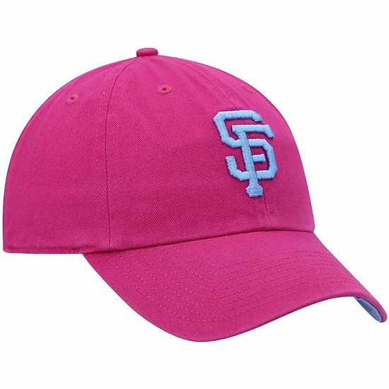 Discount โค๏ธ Unbranded Men's '47 Pink San Francisco Giants Periwinkle Orchid Undervisor Clean Up Adjustable Hat ๐ - Image 3