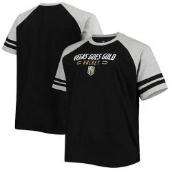 Brand new ❤️ Unbranded Men's Black Vegas Golden Knights Big & Tall Raglan T-Shirt ✨