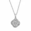 Flash Sale ⭐ Unbranded Sterling Silver 1/10 Carat T.W. Diamond Knot Pendant Necklace Silver Tone 🎉