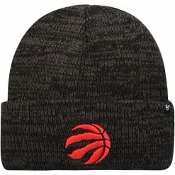 Budget 😀 Unbranded Men's '47 Black Toronto Raptors Brain Freeze Cuffed Knit Hat 😉