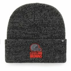 Cheapest 👏 Unbranded Men's '47 Heathered Charcoal Cleveland Browns Brain Freeze Tonal Cuffed Knit Hat ✨