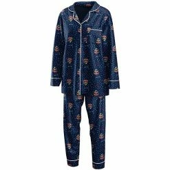 Outlet ✔️ Unbranded 👩 Women's WEAR By Erin Andrews Navy Florida Panthers Long Sleeve Button-Up 👕 Shirt & Pants Sleep Set 🛒