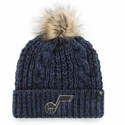 Coupon 🔥 Unbranded 👩 Women's '47 Navy Utah Jazz Meeko Cuffed Knit Hat With Pom 💯