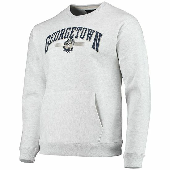 Hot Sale ๐ Unbranded Men's League Collegiate Wear Heathered Gray Georgetown Hoyas Upperclassman Pocket Pullover Sweatshirt ๐ - Image 3