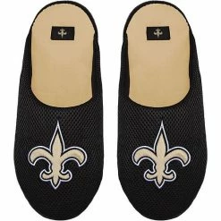 Top 10 😍 Unbranded Youth FOCO New Orleans Saints Big Logo Colorblock Mesh Slippers 🤩
