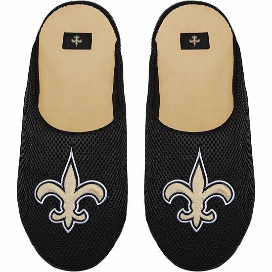 Top 10 😍 Unbranded Youth FOCO New Orleans Saints Big Logo Colorblock Mesh Slippers 🤩 - Image 2