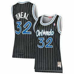 Promo 🥰 Unbranded 👩 Women's Mitchell & Ness Shaquille O'Neal Black Orlando Magic 1995-96 Hardwood Classics Swingman Jersey ❤️