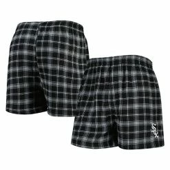 Wholesale 💯 Unbranded Men's Concepts Sport Black/Gray Chicago White Sox Ledger Flannel Boxers 💯