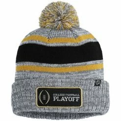 Deals 🥰 Unbranded Men's Zephyr Gray College Football Playoff Granite Cuffed Knit Hat With Pom 😀