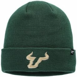 Discount 🔔 Unbranded Men's '47 Green South Florida Bulls Raised Cuffed Knit Hat 👍