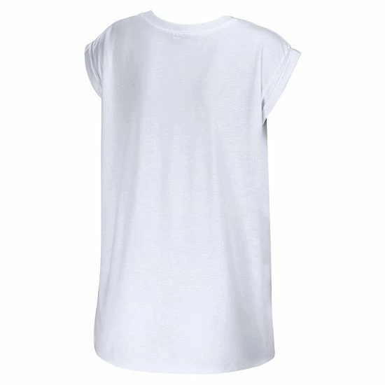 Top 10 ๐ Unbranded ๐ฉ Women's WEAR By Erin Andrews White Chicago Blackhawks Greetings From Muscle T-Shirt ๐ - Image 4