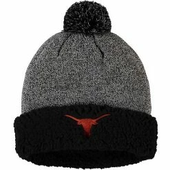 Top 10 🤩 Unbranded 👩 Women's Top Of The World Black Texas Longhorns Snug Cuffed Knit Hat With Pom ❤️