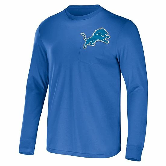 Budget ๐ฅ Unbranded Men's NFL X Darius Rucker Collection By Fanatics Blue Detroit Lions Team Long Sleeve T-Shirt ๐ - Image 3
