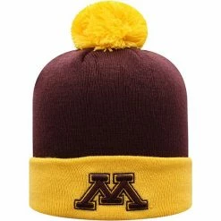 Brand new 💯 Unbranded Men's Top Of The World Maroon/Gold Minnesota Golden Gophers Core 2-Tone Cuffed Knit Hat With Pom 👏