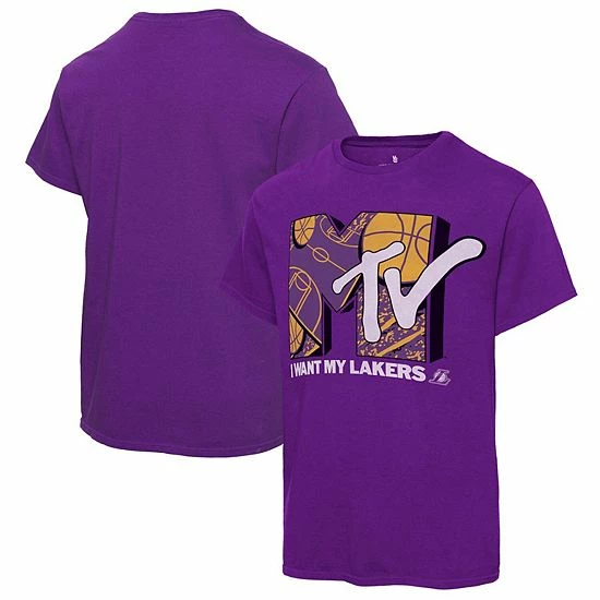 Best Sale โจ Unbranded Men's Junk Food Purple Los Angeles Lakers NBA X MTV I Want My T-Shirt ๐