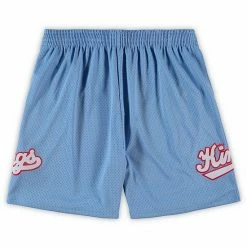 Outlet ❤️ Unbranded Men's Mitchell & Ness Light Blue Sacramento Kings Big & Tall Hardwood Classics Team Swingman Shorts ⌛