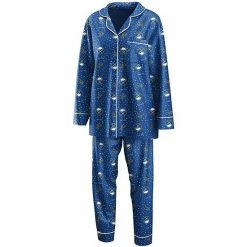Promo 🌟 Unbranded 👩 Women's WEAR By Erin Andrews Royal Buffalo Sabres Long Sleeve Button-Up 👚 Shirt & Pants Sleep Set 😉