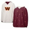 Discount ✔️ Unbranded 👩 Women's FOCO Burgundy/White Washington Commanders Repeat Print Reversible Hoodeez 💯