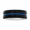 Discount 🎉 Unbranded Men's Stainless Steel Black & Blue Ion Plated Band 🔔