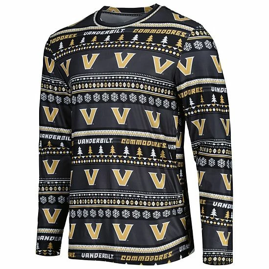 Buy ๐งจ Unbranded Men's Concepts Sport Black Vanderbilt Commodores Swivel Long Sleeve T-Shirt & Pants Sleep Set ๐ - Image 3