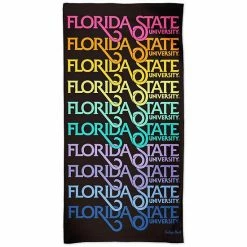 Best Sale 😀 Unbranded WinCraft Florida State Seminoles 30'' X 60'' Beach Club Spectra Rainbow Wordmark Beach Towel 🥰