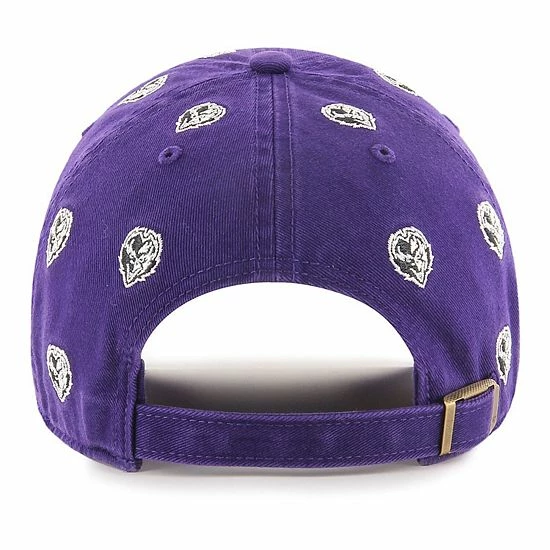 Hot Sale 🔥 Unbranded 👩 Women's '47 Purple Baltimore Ravens Confetti Clean Up Head Logo Adjustable Hat 🎁 - Image 3