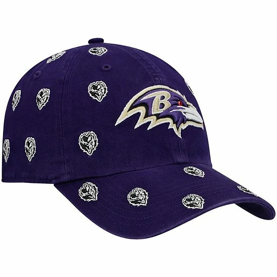 Hot Sale 🔥 Unbranded 👩 Women's '47 Purple Baltimore Ravens Confetti Clean Up Head Logo Adjustable Hat 🎁 - Image 4