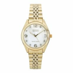 Best Pirce 🥰 Unbranded American Exchange 👩 Women's Genuine Diamond Collection Gold Tone Bracelet ⌚ Watch 😍
