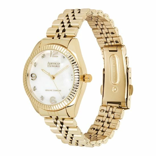 Best Pirce 🥰 Unbranded American Exchange 👩 Women's Genuine Diamond Collection Gold Tone Bracelet ⌚ Watch 😍 - Image 2