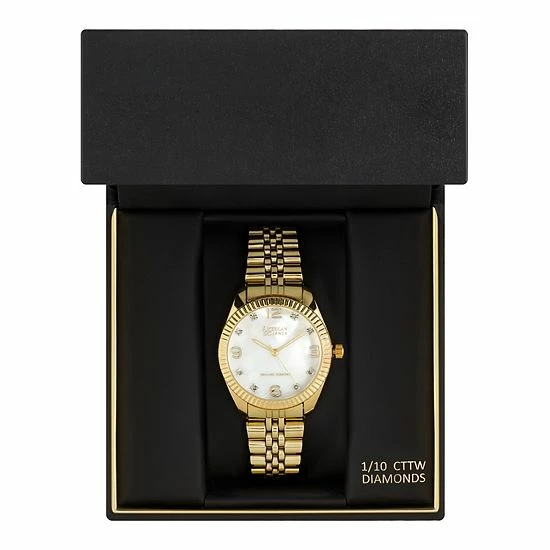 Best Pirce 🥰 Unbranded American Exchange 👩 Women's Genuine Diamond Collection Gold Tone Bracelet ⌚ Watch 😍 - Image 3