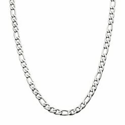 Best Sale ❤️ Unbranded Stainless Steel Figaro Chain Necklace Silver Tone 4mm ❤️