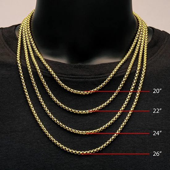 Best Pirce ๐งจ Unbranded 18k Gold Over Stainless Steel 4 Mm Box Chain Necklace ๐ - Image 3