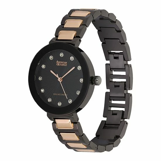 Coupon ๐ฅฐ Unbranded American Exchange ๐ฉ Women's Genuine Diamond Collection Rose Gold Tone Stainless Steel โ Watch ๐ - Image 2