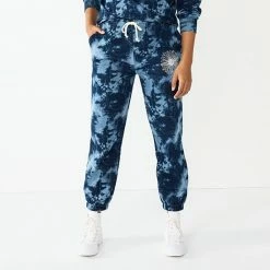 Coupon 🛒 Unbranded Juniors' Small Daisy Tie-Dye Fleece Joggers ❤️
