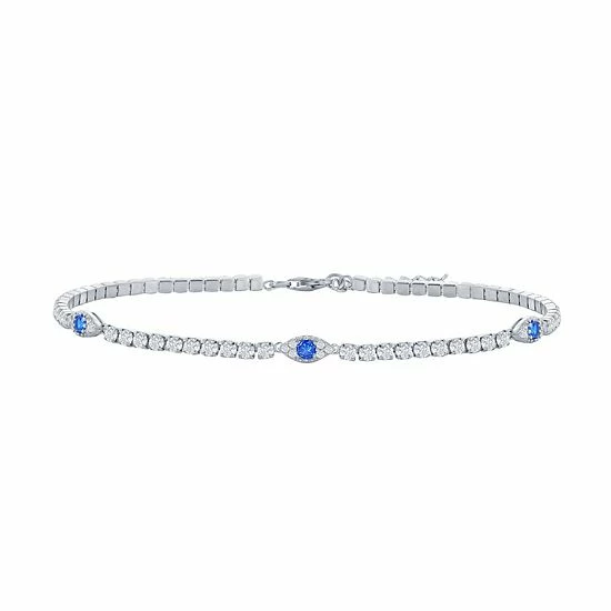 Cheapest 😉 Unbranded Cubic Zirconia Evil Eye Tennis Bracelet Sterling ✨
