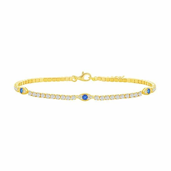 Cheapest 😉 Unbranded Cubic Zirconia Evil Eye Tennis Bracelet Sterling ✨ - Image 4